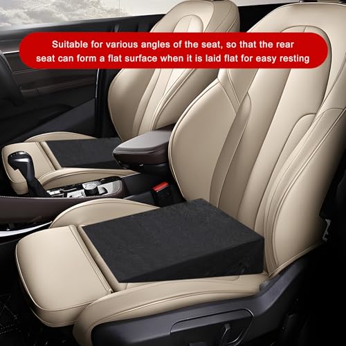 2 PCS Auto Seat Wedge Leveling Cushion, Comfortable Car Backseat Wedge Support Cushion Pad, Angled Design Car Interior Chair Pad Ergonomic Pain Relief Rear Seat Leveling Mat - color: 2 Pcs
