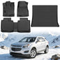 Floor Mats for Chevrolet Chevy Equinox 2012-2017 and for GMC Terrain 2012-2017, Custom Fit Heavy Duty TPE All Weather Protection, Waterproof Non-Slip Black (Two-Row Floor Mats & Cargo Liner) - style: 03) For Chevy Equinox | 2012-2017 | & For GMC Terrain |