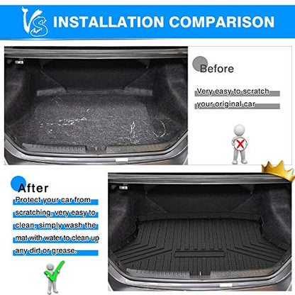 Cartist Cargo Liner for Honda Civic 2012-2015 All Weather Trunk Liner Odorless High Side 3D Anti-Slip Trunk Floor Mat - size: 1)Honda Civic 2012-2015