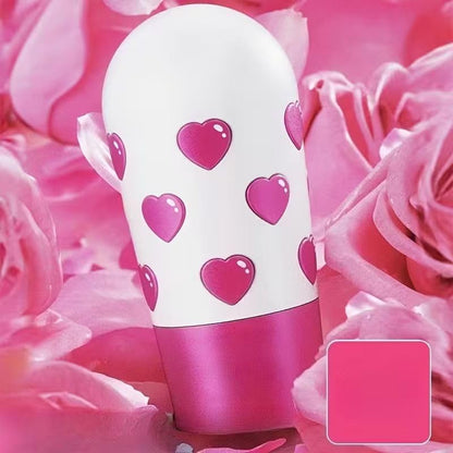 Hearts & Passion Universal Car Gear Shift Knob, White and Pink Metallic with Heart Pattern, M8 M10 M12 Adapters, Manual Transmission Lever