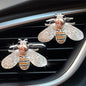 2Pcs Car Air Vent Clip,Bling Crystal Cute Bee Car Air Vent Clips, Car Air Conditioning Outlet Clip Decorative,Rhinestone Car Decoration for Women Interior Decor Bling Car Accessories
