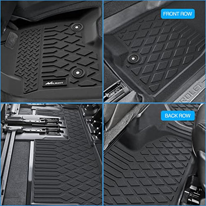 Nilight TPE Floor Mats for 2020 2021 2022 2023 2024 2025 Kia Telluride with 2nd Bucket Seats Without Center Console,All Weather Custom Fit Heavy Duty Floor Liners - color: 2020-2025 Kia Telluride