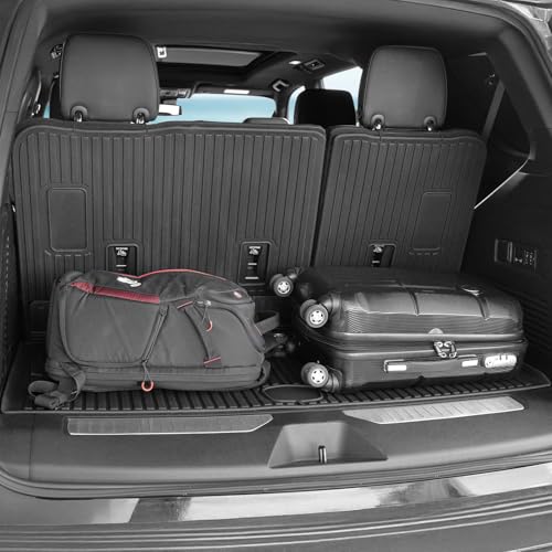 Cargo Mat for 2021-2026 Chevrolet Chevy Tahoe/GMC Yukon, Full Coverage All Weather Trunk Cargo Liner with 3rd Row Backrest Protectors for Tahoe Accessories (Not fit Yukon XL)