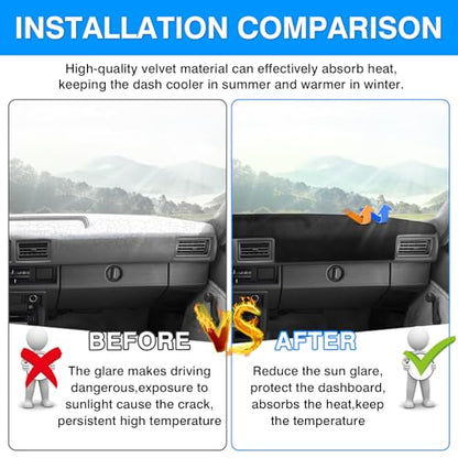 Autorder Dashboard Cover Mat for 1994 1995 Nissan Pathfinder/1994-1997 Nissan Hardbody D21 Pickup Truck Accessories Dash Cover Upgrade Velvet Dash Mat Sunshade Glare UV Rays Protector - size: 1994 1995 Nissan Pathfinder