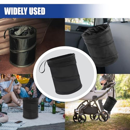 Collapsible Car Trash Can, Mini Portable Automotive Garbage Bag, Pop-Up Vehicle Rubbish Bin, Waterproof Waste Basket Bin with Magic Sticker, Hanging Washable Auto Trash Bag (1PC) - size: 1PC