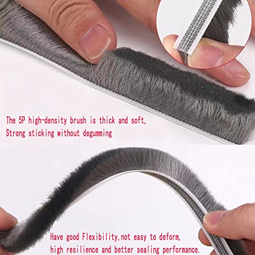 Weather Stripping Door Window Seal Strip 33 Ft, Selfadhesive Strong Adhesion, soundproofing, Draft Blocker, Dustproof, Suitable for Doors and Windows Cabinet Doors, 0.35 Wide X 0.6 Inch Thick, Gray - size: 33FT, 0.35'' Wide X 0.6'' Thick