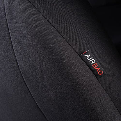 Flying Banner Car Seat Covers Front Seats Rear Bench Polyester car seat Protectors Easy installations Rear Bench Split Classic Man Lady Truck Soid Black - color: Solid Black