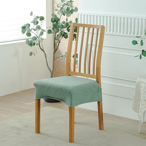 CRFATOP Jacquard Dining Room Chairs Seat Covers Set of 4 with Soft Bench Chair Cover Stretch Kitchen Chair Slipcover Washable Seat Cushion Slipcover Protector for Hotel Ceremony Banquet Wedding,B01 - color: Jacquard B01