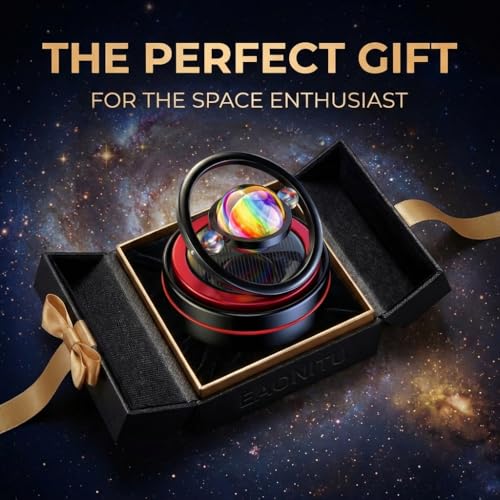 Solar Dashboard Spinner, Sun Powered Kinetic Car Decoration Diffuser, Space Theme Automotive Accessories, Spring Birthday Gift Exchange, Fragrance & Aroma Cores Sold Separately (Solarium Black)