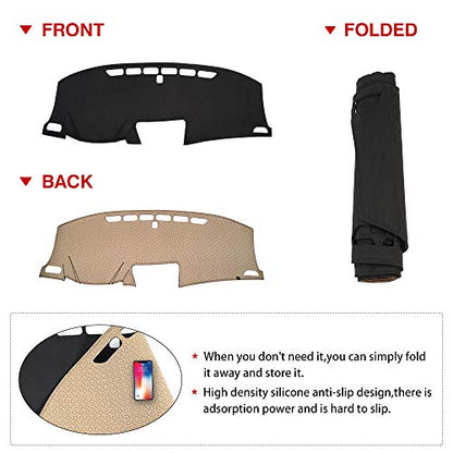 CARTIST Flannel Dashboard Cover for Honda CR-V 2012-2016 CRV Dash Cover Nonslip Dashboard Mat Protector Sunshade No Glare