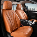 Coverado Seat Covers,Waterproof Seat Covers Front Seats, Brown Car Seat Cover, Luxury Front Car Seat Covers Leather Car Seat Protector, Automotive Car Seat Covers Universal Fit Most Cars - color: Brown, size: FrontPair