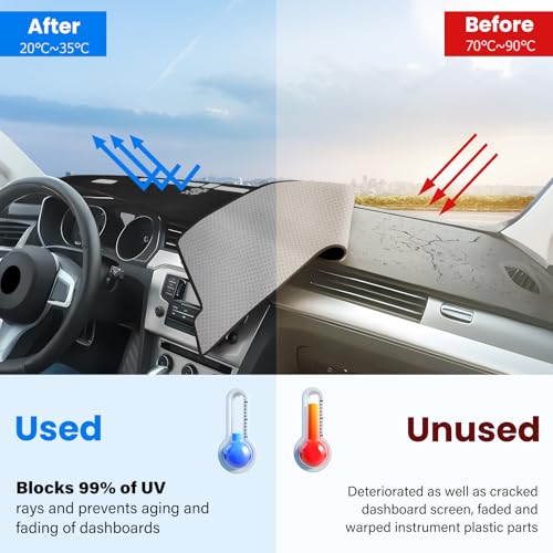 Dash Cover Mat Compatible with Jeep Grand Cherokee 2011-2021 Car Interior Dashboard Cover Mat Nonslip Dashmat Sunshade Glare UV Rays Protector Accessories Custom Fit - size: Compatible with Jeep Grand Cherokee 2011-2021