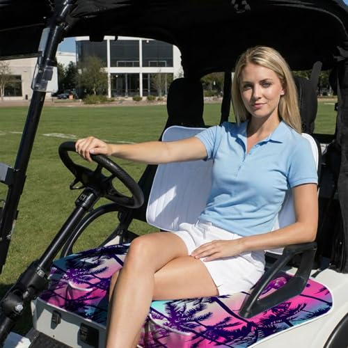 Golf Cart Seat Covers Golf Cart Seat Towel Blanket Group - color: Palm Tree 4 Pockets