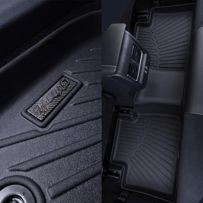 All Weather Floor Mats for Honda CRV 2016 2015 2014 2013 2012 2011 TPE Rubber Liners CR-V Odorless Anti-Slip Car Floor Liners-1st & 2rd Row & Cargo Mat Covering The Backrest Full Set - size: 12-16丨CRV full mat