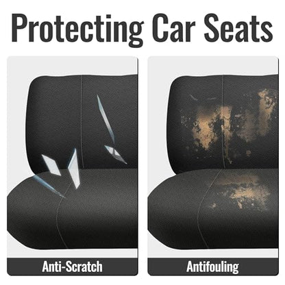 Custom Fit Bench Seat Covers for Chevy 1973-1999 C/K Series Trucks Full Size Classic Trucks, Sandwich Air Mesh Fabric & Soft Foam Lining Without Headrests - Black - size: Heavy-Duty Sandwich Composite Fabric