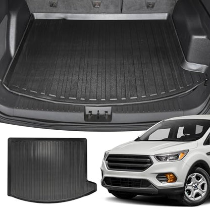 Premium Cargo Liner for Ford Escape S SE SEL Titanium 2013-2019 - 100% Protection - Custom Fit Car Trunk Mat - All-Season Black Cargo Mat - 3D Shaped Laser Measured Trunk Liners for Ford Escape
