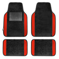 FH Group Automotive Floor Mats – Universal Fit Premium Carpet Car Mats with Driver Heel Pad, Full Set for Cars, SUVs & Trucks - Red - color: Red