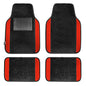 FH Group Automotive Floor Mats – Universal Fit Premium Carpet Car Mats with Driver Heel Pad, Full Set for Cars, SUVs & Trucks - Red - color: Red