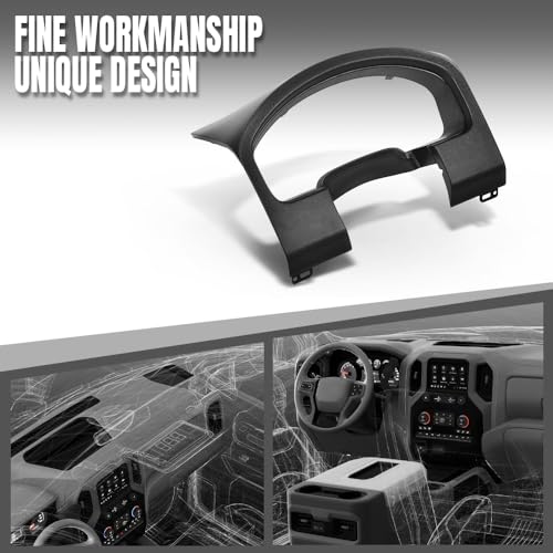 ALLGOOD Instrument Cluster Cover Panel Dash Bezel Trim, Compatible with Ford F150 2004-2008, Black - color: Black