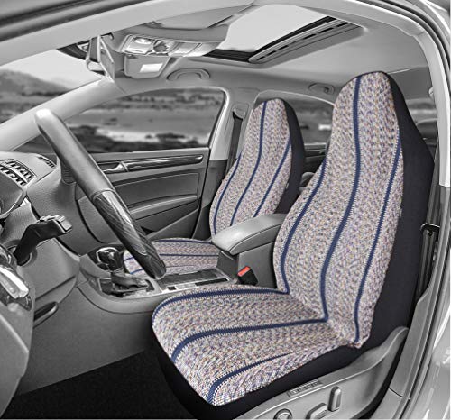 Baja Blanket Bucket Seat Cover for Car, Truck, Van, SUV - Airbag Compatible (2PCS Blue) - color: Blue