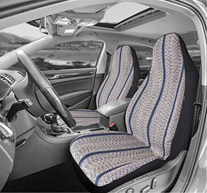 Baja Blanket Bucket Seat Cover for Car, Truck, Van, SUV - Airbag Compatible (2PCS Blue) - color: Blue