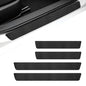 Car Door Sill Protectors, Carbon Fiber Auto Door Edge Guards Sticker, Waterproof Anti-Scratch Doors Threshold Cover Strips, Universal Front & Rear Threshold Protection (Black)