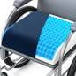 Wheelchair Seat Cushion - Cooling Gel & Memory Foam Office Chair Cushion with Non-Slip Bottom & Washable Cover, Ergonomic Car Seat Pillow for Sciatica, Tailbone, Back Comfort (Navy Blue) - color: Navy Blue