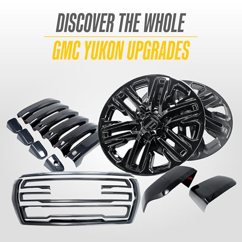 Gloss Black Door Handle Covers for 2019-2026 Chevrolet -( Silverado, Tahoe, Suburban, Colorado, EV ) & 2019-2026 GMC -( Sierra, Yukon, Canyon, Hummer EV ) | Easy No Tools Install | US Patented