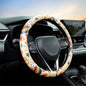 Rainbow Love&Peace Steering Wheel Cover Auto Jacquard Steering Wheel Protector, Anti-Slip, Breathable, Absorbing Sweat, Universal Car Accessories 14.5–15 inch,Fit for Most Car, Trucks, SUV - style: Rainbow Love and Peace