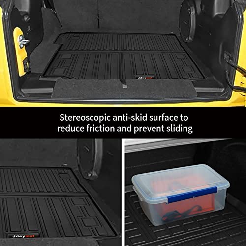 Custom All Weather Trunk Cargo Mats Liner for 2018-2026 Jeep Wrangler JL 4 Door Accessories (Not Fit JK & 4XE) (for Jeep Wrangler JL 4 Door Cargo Mats) - color: for 2018-2026 Jeep Wrangler JL 4 Door Cargo Mats