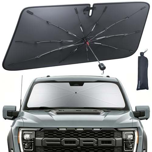 Car Windshield Sunshade Umbrella for F150 2021-2025 - Lamicall Foldable Car Windshield Sun Shade Cover, 5 Layers UV Block Coating, Front Window Heat Insulation Protection, for F150 (2021-2025) - size: Ford F150 (2021-2025)