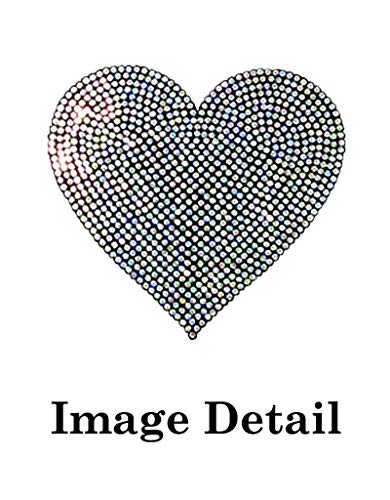 Universal Fit Front/Rear 4 Piece Full Set Heart Shiny Bling Sequins Design Studded Pink Carpet Car Truck Floor Mats (White Heart-Pink) - color: White Heart-Pink