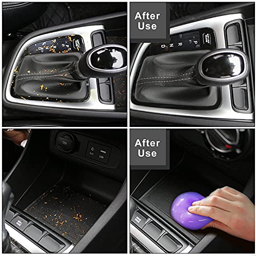 TICARVE 2Pack Cleaning Gel for Car Putty Car Vent Cleaner Cleaning Putty Gel Auto Tools Car Interior Cleaner Dust Mud for Cars and Keyboard Cleaner Slime Purple (320g/11.2oz) - color: Purple 2 Pack