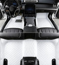 Custome Car Mats Accessories All Weather Floor mats Compatible with Automotive Floor Mats Passenger car mats (White) - color: White