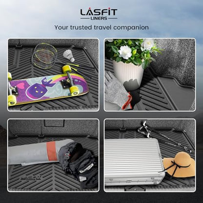 LASFIT Trunk Mat for Volkswagen Jetta 2011-2018, Custom Fit All-Weather TPE Rubber Cargo Mat for VW Jetta Accessories Trunk Liner Cargo Liner, Waterproof, Easy to Clean, Black - size: 2)2011-2018|For VW Jetta|Cargo Mat