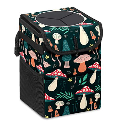 Car Trash Can – Multi-Purpose, Lightweight and Portable with Durable Water-Resistant Coating, No Installation Required, Practical and Ample Capacity, Variety of Colors.Mushroom