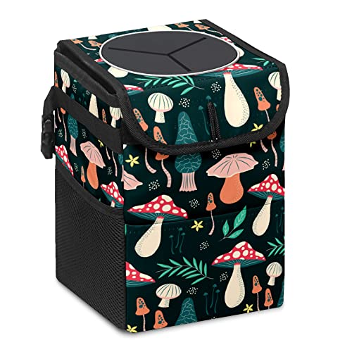 Car Trash Can – Multi-Purpose, Lightweight and Portable with Durable Water-Resistant Coating, No Installation Required, Practical and Ample Capacity, Variety of Colors.Mushroom