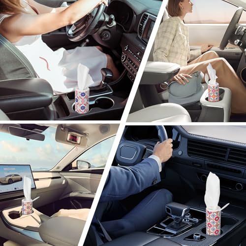 Modern Car Tissues Cylinder 4 Packs (4 Canisters/200 Tissues) - Plastic, Ct-3 - color: Ct-3