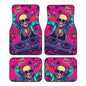 car Foot mat Skeleton DJ Non-Slip Carpet Mats for Cars & Trucks,Decorative Front & Rear Vehicle Foot Rugs,4-Piece Car Floor Mat Set,Universal fit Floor mats