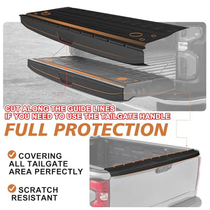 Truck Mat Compatible with 2020-2026 Chevy Silverado & GMC Sierra 2500/3500HD Multi-pro Accessories, Tailgate Mat Custom Fit All Weather Protection Pickup Liner, w/Tailgate Cap Protector - size: 1)Slv&Sra 2500|20-26|MP Tailgate Mat w/Cap Cover