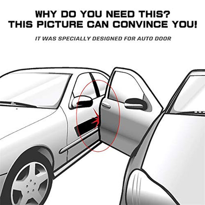 33Ft(10M) Long Car Door Edge Guards, U Shape Edge Trim Rubber Seal Protector Car Door Protection Anti-Collision Rubber Clips Easy to Cut No Need Adhesive Fit for Most Vehicles| Black