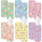 Outus 12 Pcs Spring Floral Car Tissues Cylinder Holder Flowers Round Tissue Box Cup Holder 3 Ply Facial Napkins Napkins Container for Car Home Office Dispenser Travel - style: Rose