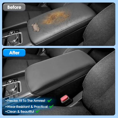 2023 2024 2025 2026 Mazda3 Center Console Cover for Mazda Mazda3 (All Trims 2.5 S/2.5 Turbo), Waterproof&Comfy Leather 2026 Mazda3 Armrest Cover 2025 Mazda3 Accessories (Black) - color: for Mazda3