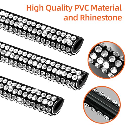 NBTEPEM Bling Car Air Conditioner Decoration Strip for Vent Outlet, 10 PCS Universal Rhinestone Car Vent Outlet Trim Decorations, Bling Interior Accessories for Women and Girls (Silver) - color: Silver