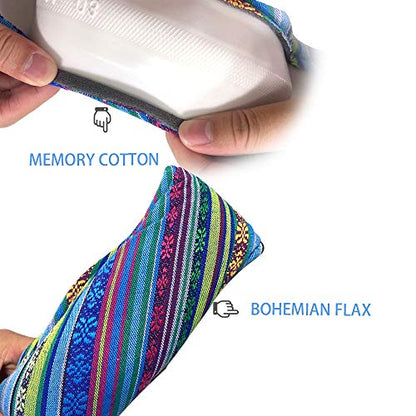Universal 15inch Ethnic Style Baja Blanket Steering Wheel Cover with Coarse Flax Cloth and Sweat Absorption Anti Slip Car Wrap (Boho Blue) - style: Boho Blue