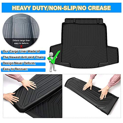 Cartist Cargo Liner Compatible with Chevrolet Malibu 2016 2017 2018 2019 2020 2022 2023 2024 2025 All Weather Trunk Mat Liner for Malibu Accessories Black - size: 5)Chevy Malibu 2016-2025