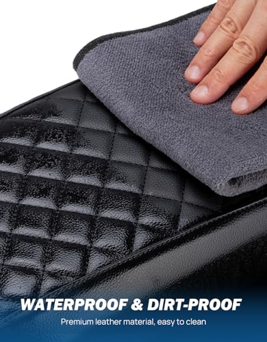 JOYTUTUS Center Console Cover Compatible with Ford Maverick 2022-2025 2026 Leather Armrest Cover Center Console Cushion Ford Maverick Accessories - color: Black