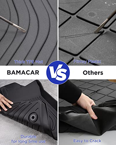 All Weather Floor Mats Cargo Liner for Ford Bronco Sport 2026 2025-2021,TPE Full Set Carpets Trunk Mat for Base Big Bend Badlands Accessories (ONLY for Sport),4pcs