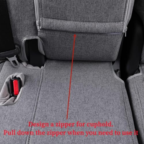 Custom Pilot Seat Covers for Honda Pilot EX-L, 2016 2017 2018 2019 2020 2021 2022-Second Row 40/60 Split (8-Seats),Polyester(Gray,Full Set) - color: Polyester(Gray), size: 2016-2022 EX-L-2nd Row 40/60 Split