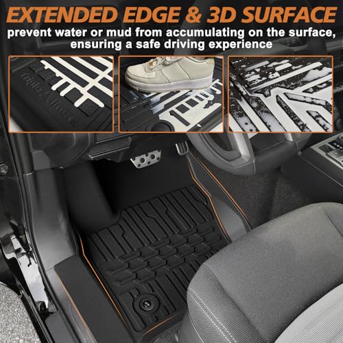 TripleAliners Fit for Toyota 2025 2026 4Runner Accessories Floor Mats All Weather Liners Custom Fit TPE Heavy-Duty 1st&2nd Row Waterproof Anti-Slip Floor Liners (Only for 5 Seats) Not for Hybrid Model - size: 4Runner | 5-Seat | 2025+